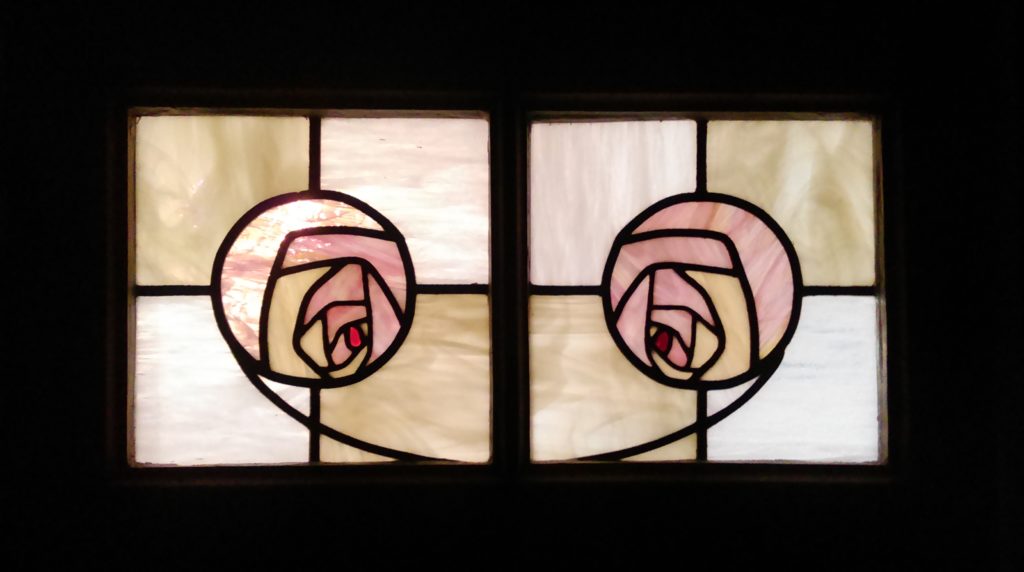 Rose art deco porte